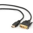 cablexpert cc hdmi dvi 75mc hdmi to dvi 18 1pin single link male male cable gold plated 75m photo