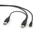 cablexpert ccp usb22 am5p 3 dual usb20 a to mini usb cable 09m photo