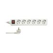 rev 6 way power strip me diakopti 14m white photo