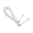 cablexpert tc4p4cs 2m w telephone handset spiral cord rj10 4p4c 2m white photo cablexpert tc4p4cs 2m w telephone handset spiral cord rj10 4p4c 2m white photo