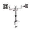 maclean mc 714 dual desk holder for tv monitors 13 27 aluminum photo