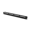 lanberg patch panel 24 port 1u cat6a utp black photo