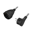 logilink lps104 power cord extension 3m textile cable black photo