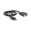delock 82590 cable displayport 11 male dvi 24 1 male passive 1 m black photo