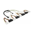 delock 83390 cable mini sas hd sff 8643 4 x sas sff 8482 power sideband 05 m photo