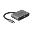 delock 64074 usb type c adapter to hdmi and vga with usb 30 port and pd photo