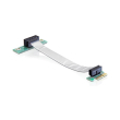 delock 41839 riser card pci express x1 x1 with flexible cable 13 cm left insertion photo
