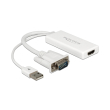 delock 62460 vga to hdmi adapter with audio white photo