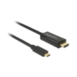 delock 85260 cable usb type c male hdmi male dp alt mode 4k 30 hz 3 m black photo