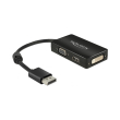 delock 62656 adapter displayport 11 male vga hdmi dvi female passive black photo