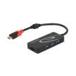 delock 62900 external usb 31 hub usb type c 3 x usb type a 2 slot sd card reader black photo