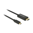 delock 85259 cable usb type c male hdmi male dp alt mode 4k 30 hz 2 m black photo