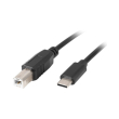 lanberg usb cm usb bm 20 cable 18m black photo