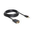 delock 82593 cable displayport 11 male dvi 24 1 male passive 5 m black photo