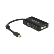 delock 62631 adapter mini displayport 11 male to vga hdmi dvi female passive black photo