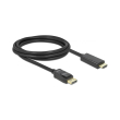 delock 82587 cable displayport 11 male high speed hdmi a male passive 2 m black photo