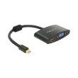 delock 65553 adapter mini displayport male hdmi vga female black photo