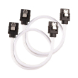 corsair diy cable premium sleeved sata data cable set straight connectors white 30cm photo