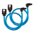 corsair diy cable premium sleeved sata data cable set 90 connectors blue 60cm photo