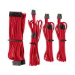 corsair diy cable premium individually sleeved dc cable starter kit type4 gen4 red photo