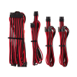 corsair diy cable premium individually sleeved dc cable starter kit type4 gen4 red black photo