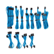 corsair diy cable premium individually sleeved dc cable pro kit type4 gen4 blue photo