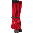 corsair diy cable premium individually sleeved atx 24 pin type4 gen4 red photo