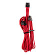 corsair diy cable premium individually sleeved split pcie cable 2 connectors type4 gen4 red photo