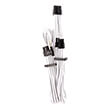 corsair diy cable premium individually sleeved split pcie cable 2 connectors type4 gen4 white photo