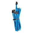 corsair diy cable premium individually sleeved split pcie cable 2 connectors type4 gen4 blue photo