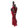 corsair diy cable premium individually sleeved split pcie cable 2 conn type4 gen4 red black photo