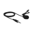 delock 66279 tie lavalier microphone omnidirectional 35 mm stereo jack male 3 pin adapter cable photo