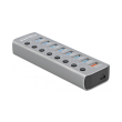 delock 63264 usb 32 gen 1 hub with 7 ports 1 fast charging port 1 usb c pd 30 port with switc photo