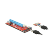 delock 41423 riser card pci express x1 x16 with 60 cm usb cable photo