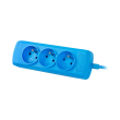 armac arcolor 3 3m 3x french outlets power strip blue photo