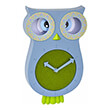 tfa 60305206 blue green lucy kids pendulum clock owl photo