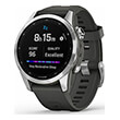 smartwatch garmin fenix 7s 42mm silver with graphite band photo