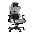 anda seat gaming chair t pro ii light grey black fabric with alcantara stripes photo