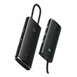 baseus lite series hub 5 in 1 3x usb 30 type c hdmi black photo