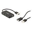 maxlife home office usb 20 hub usb 4x usb 015 m black cable 15 m photo