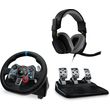 logitech g29 driving force racing wheel for ps3 ps4 ps5 pc pedals astro a10 gaming headset bundle photo