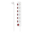 hama 223159 power strip 6 way 14m individually switchable white photo