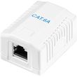 logilink np0096 cat6a wall outlet 1x rj45 shielded pure white photo