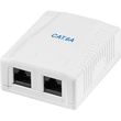 logilink np0101 cat6a wall outlet 2x rj45 unshielded pure white photo