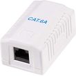 logilink np0100 cat6a wall outlet 1x rj45 unshielded pure white photo