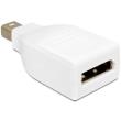 delock 65239 adapter displayport mini to displayport white photo