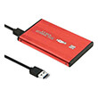 qoltec external hard drive case hdd ssd 25 sata3 usb 30 red photo