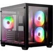case aerocool dryft mini bk v2 mini tower tempered glass black photo