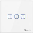 sonoff t2eu3c rf rf 433mhz 3 channel touch smart wall switch white photo