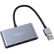 yesido hb12 usb hub 4in1 grey photo